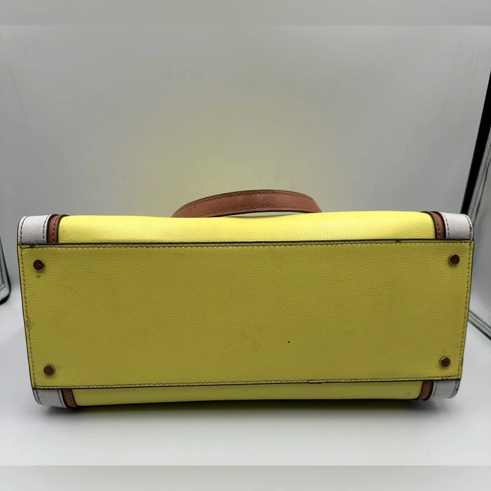 Kate Spade Patterson Drive Large Geraldine Colorblock Satchel Limelight Yellow